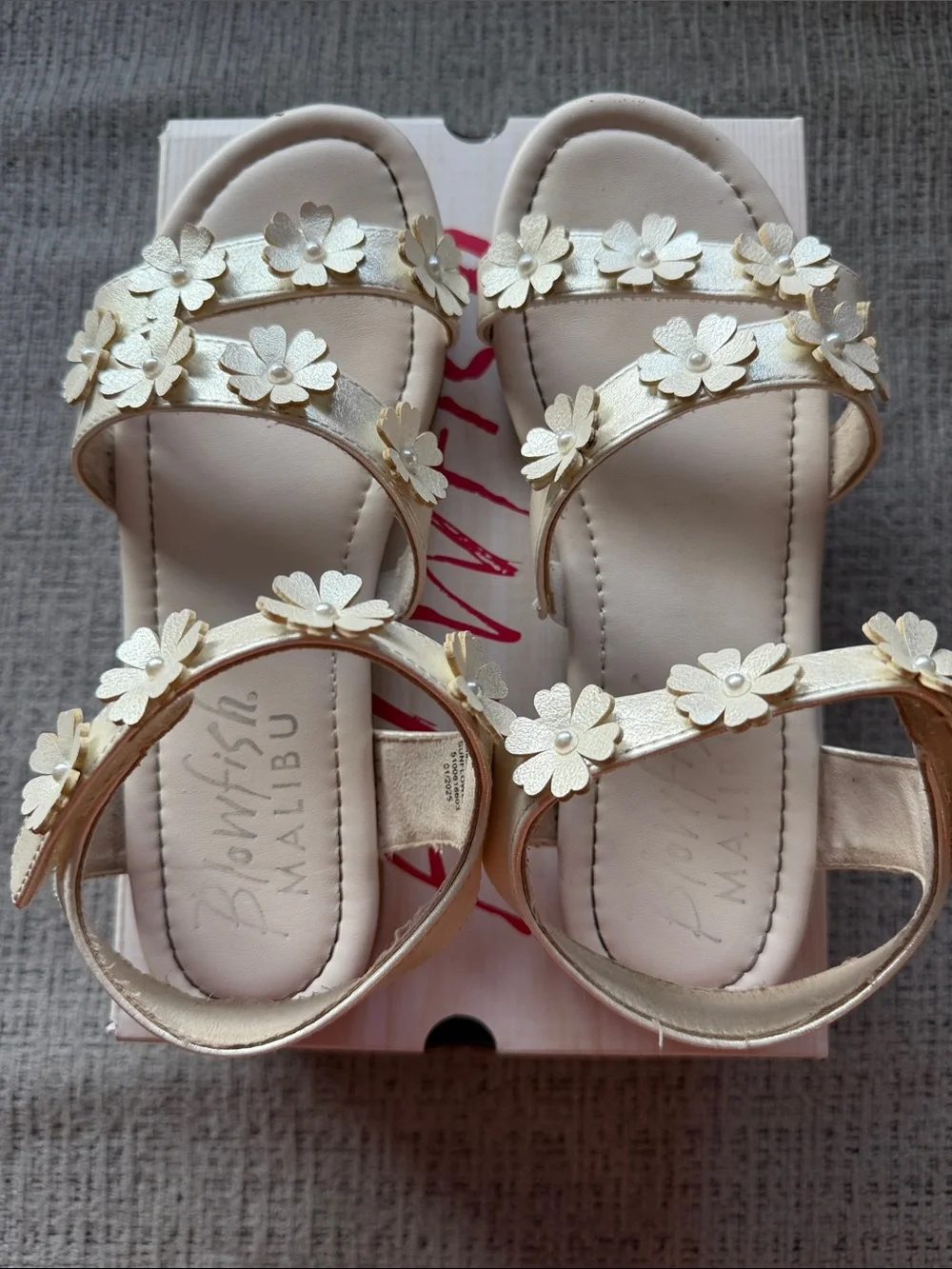 Blowfish Metallic  Floral Strap Sandals